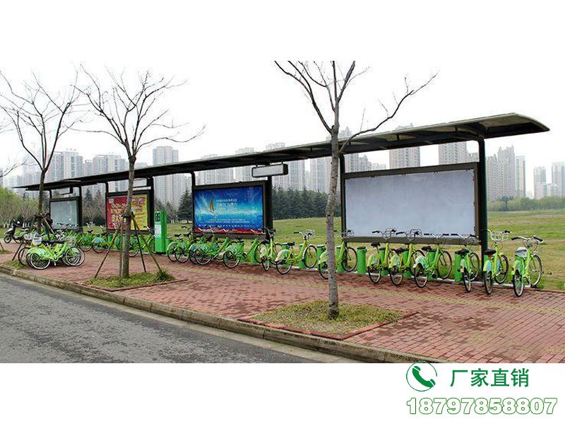 博尔塔拉州公交站共享自行车存放亭