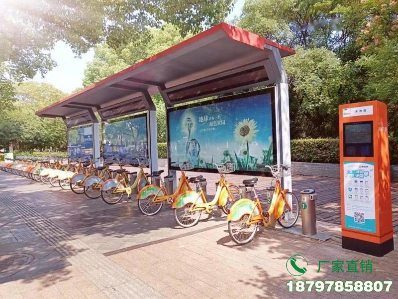 揭阳城市中心智能共享单车候车棚