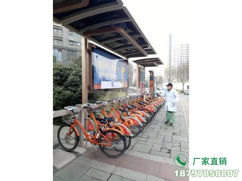 喀什地区公交站点共享自行车棚